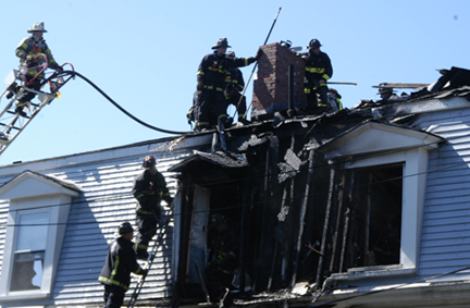 Romsey Street house fire: Photo by Bill Forry